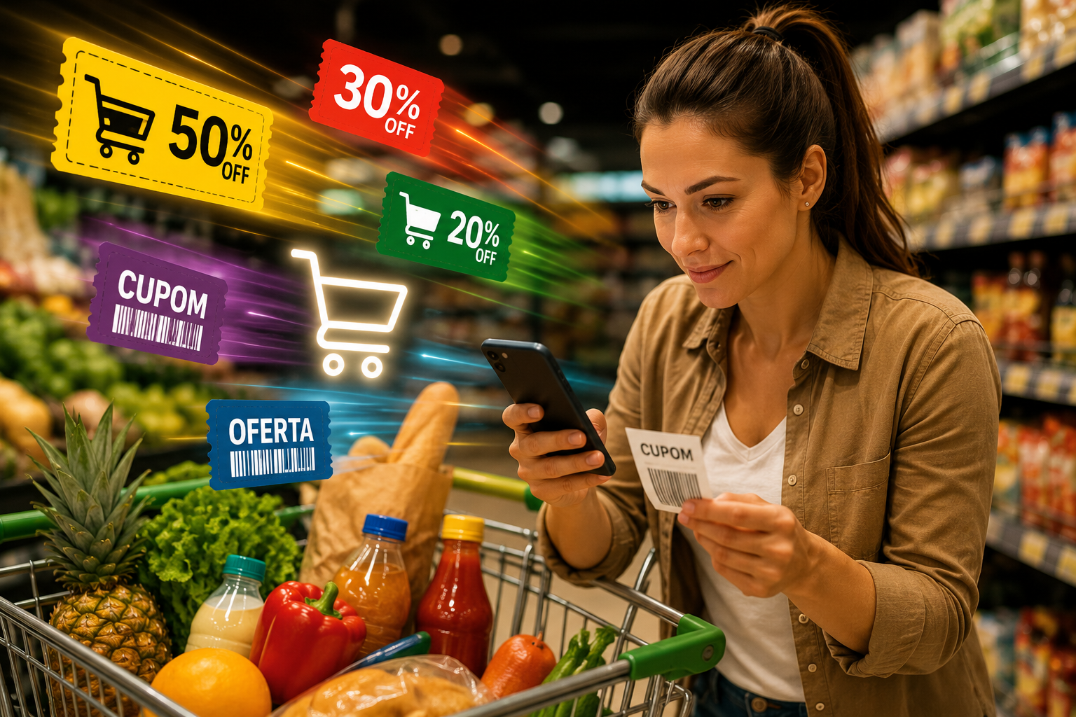 Aprenda a caçar ofertas e cupons como um ninja para dobrar sua economia no supermercado — ninguém te ensinou isso antes!