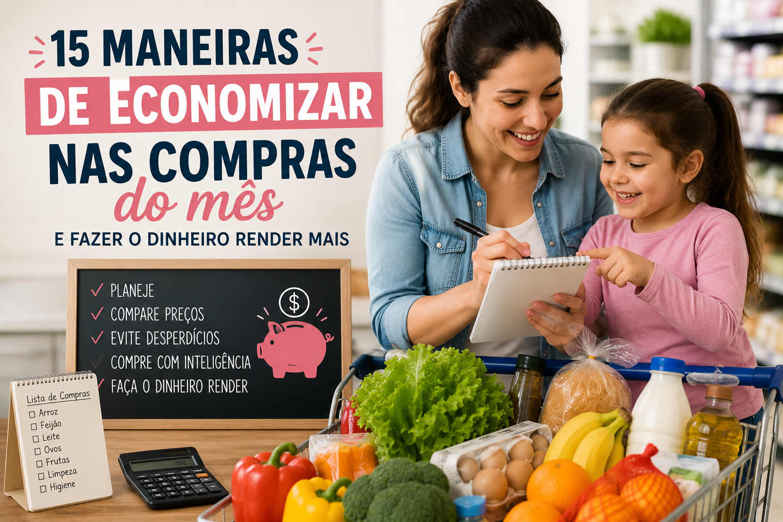 15 Maneiras de Economizar nas Compras do Mês e Fazer o Dinheiro Render Mais