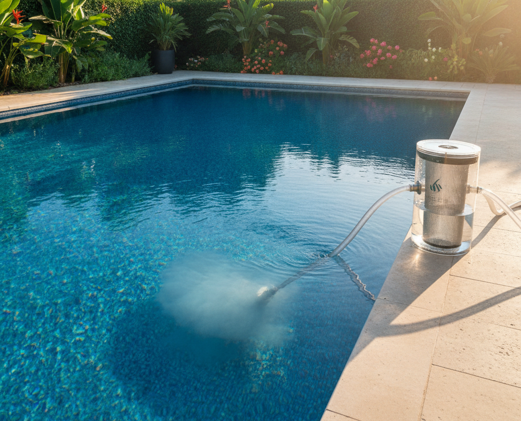 Descubra como decantar a piscina em poucas horas e aspirar tudo sem jogar água fora: o resultado vai te surpreender!