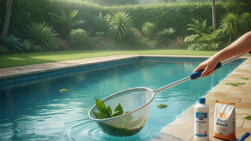 Pare de perder a água da piscina após as chuvas: o guia completo e definitivo para evitar proliferação de algas no verão de forma rápida